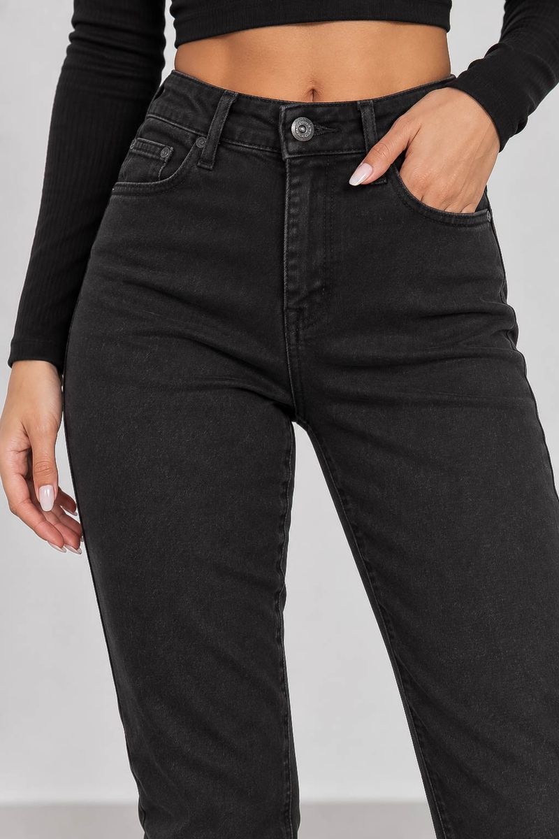 Джинсы женские skinny, цвет черный, 186R0028 — изображение 5