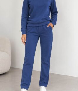 Спортивный костюм женский однотонный, цвет синий, 244R1102