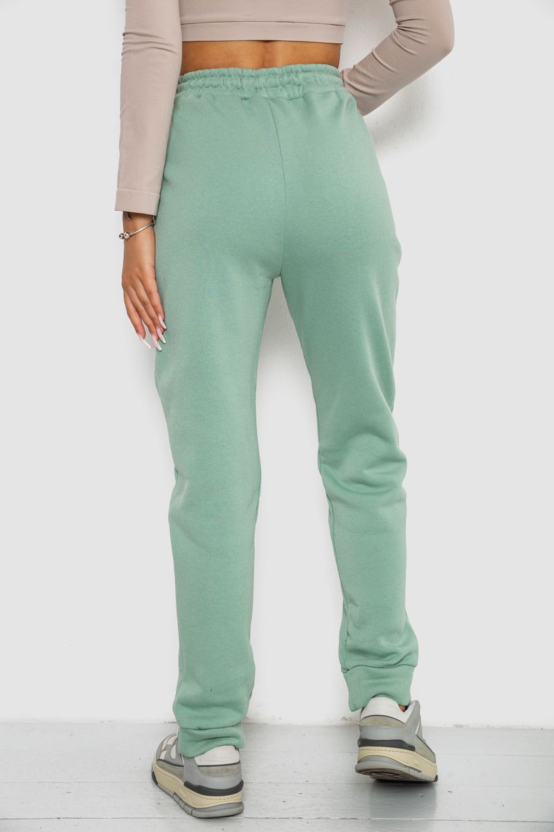 Спортивные штаны женские на флисе, цвет мятный, 238R57020 — изображение 4