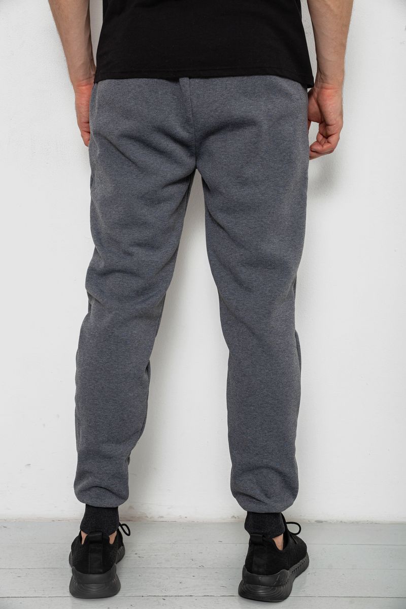 Спортивные штаны мужские на флисе, цвет серый, 238R56910-5 — изображение 4