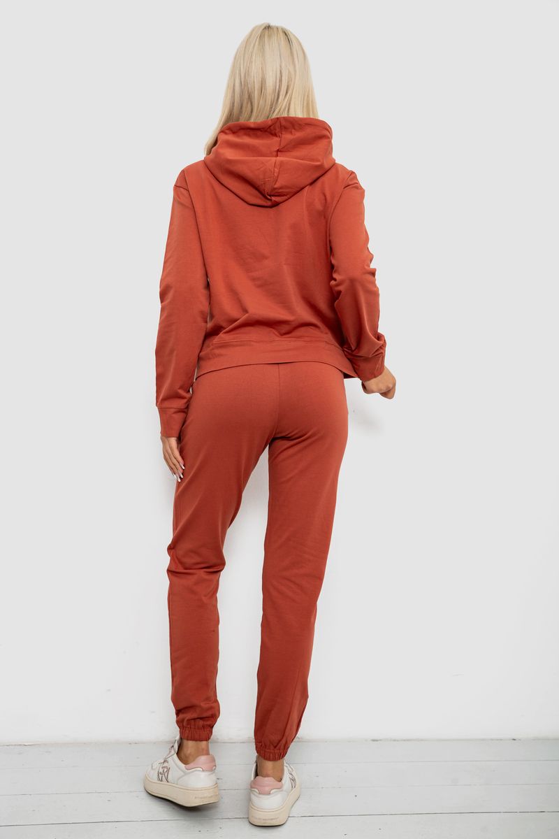 Спортивный костюм женский двухнитка, цвет терракотовый, 214R1419-003 — изображение 4