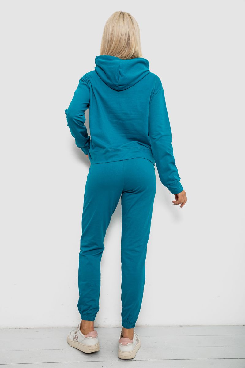 Спортивный костюм женский двухнитка, цвет бирюзовый, 214R1419-003 — изображение 4