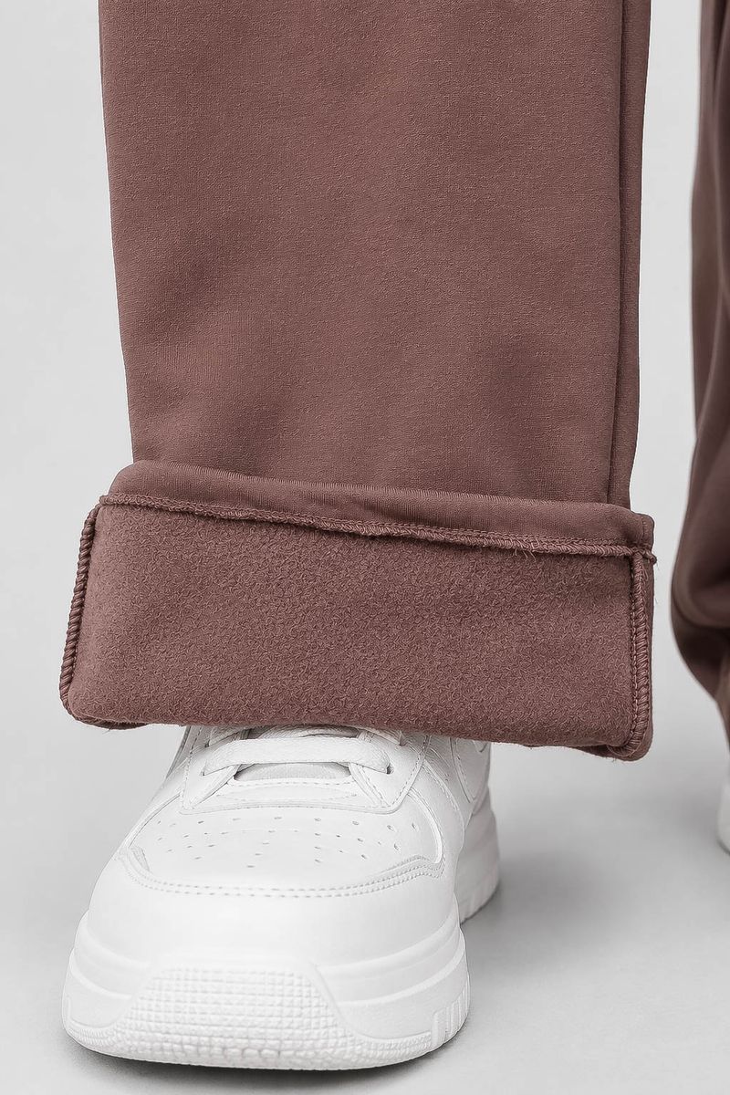 Спортивные штаны женские однотонные, цвет коричневый, 257R650 — изображение 5