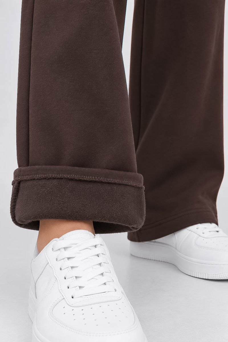Спортивные штаны женские однотонные, цвет шоколадный, 257R650 — изображение 5