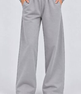 Спортивные штаны женские однотонные, цвет светло-серый, 257R650