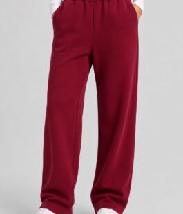 Спортивные штаны женские однотонные, цвет бордовый, 257R650