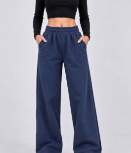 Спортивные штаны женские однотонные, цвет синий, 257R650