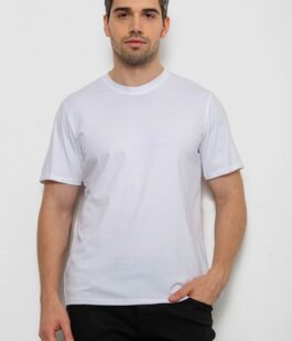 Футболка мужская однотонная, цвет белый, 238R155