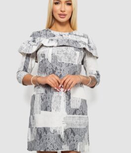 Платье женское классическое утеплённое, цвет серый, 244R5168