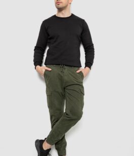 Штаны мужские однотонные, цвет хаки, 244R1693