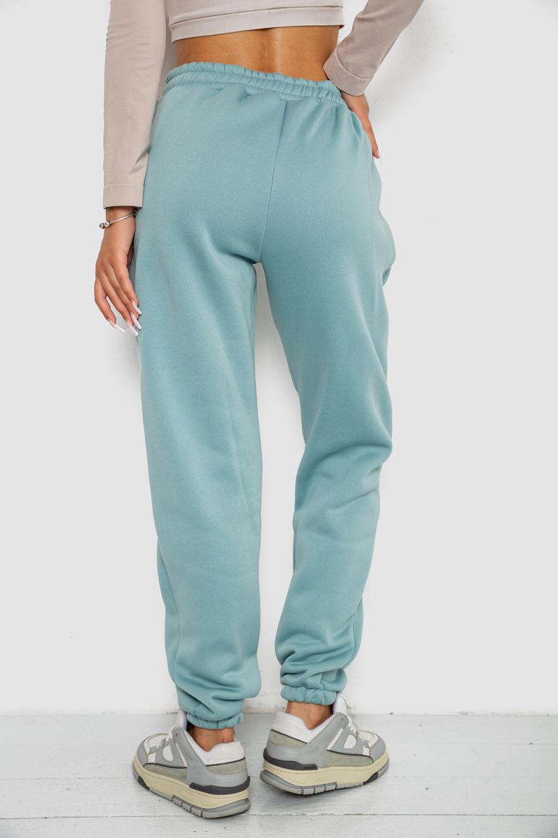 Спортивные штаны женские на флисе, цвет оливковый, 238R58671 — изображение 4