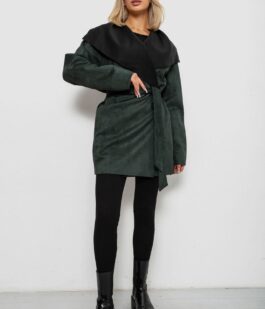 Кардиган женский однотонный, цвет зеленый, 257R001