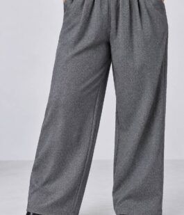 Брюки женские кашемировые палаццо, цвет серый, 257R120-10
