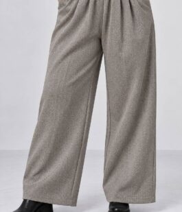 Брюки женские кашемировые палаццо, цвет бежевый, 257R120-10