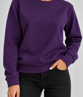 Свитшот женский однотонный, цвет фиолетовый, 244R709-5