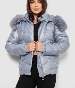 Куртка женская демисезонная короткая, цвет голубой, 244R22-828