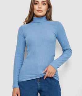 Гольф женский однотонный в рубчик, цвет голубой, 238R803