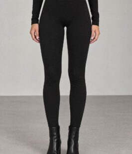 Лосины утепленные на меху, цвет черный, 139RW833