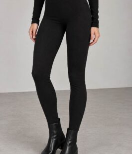Лосины утепленные на меху, цвет черный, 139RW833