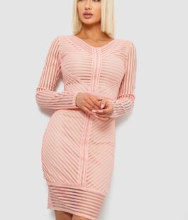 Платье женское на подкладке, цвет персиковый, 230R326