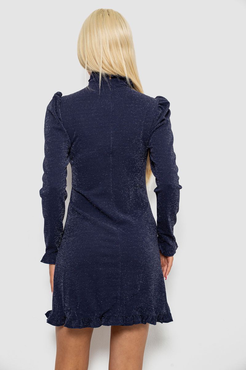 Платье женское однотонное нарядное, цвет синий, 244R399 — изображение 4