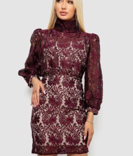Платье женское нарядное, цвет бордовый, 244R173