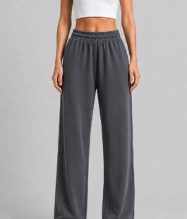 Спортивные штаны женские однотонные, цвет серый, 257R637