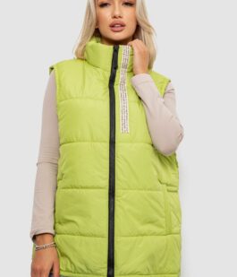 Жилет женский демисезонный, цвет фисташковый, 257R95
