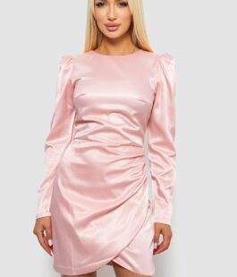 Платье женское однотонное нарядное, цвет розовый, 244R379