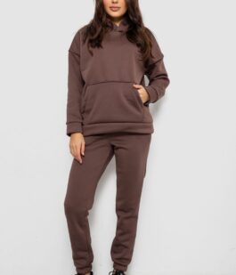 Спортивный костюм женский на флисе, цвет коричневый, 257R85
