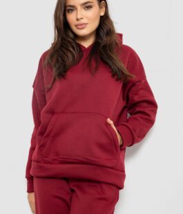 Спортивный костюм женский на флисе, цвет бордовый, 257R85