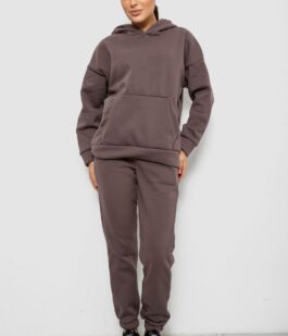 Спортивный костюм женский на флисе, цвет светло-коричневый, 257R85