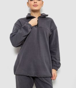 Спортивный костюм женский на флисе, цвет серый, 241R2007