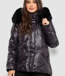 Куртка женская зимняя короткая, цвет коричневый, 244R22-832-1