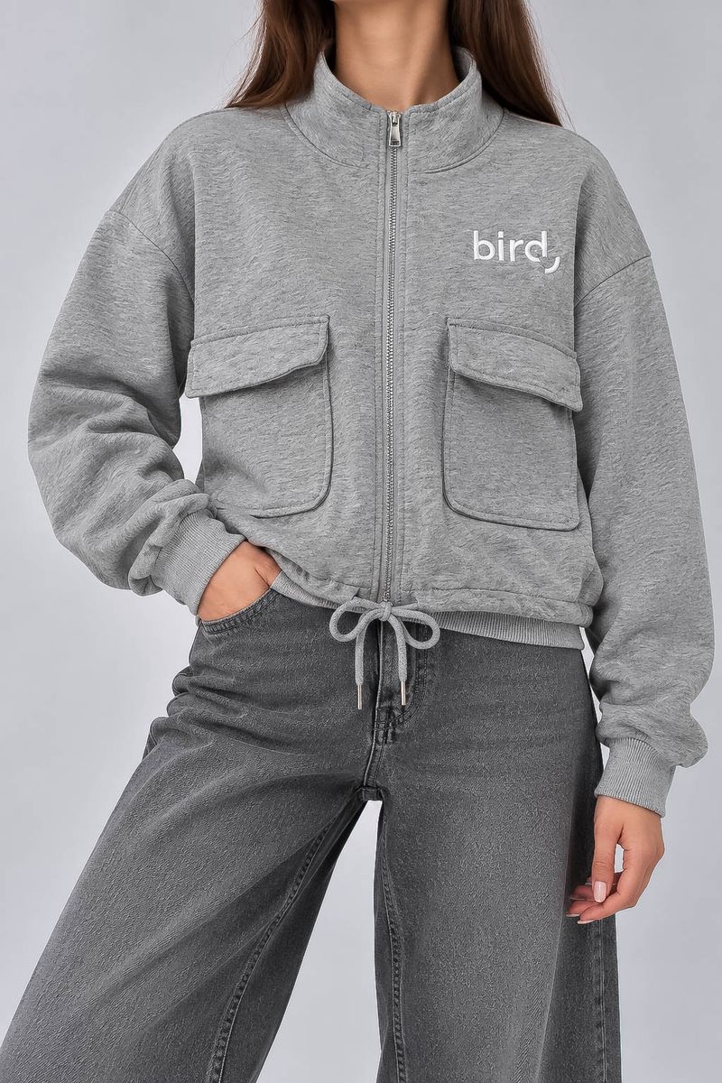 Кофта женская однотонная на молнии
