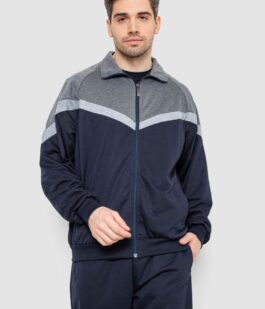 Спортивный костюм мужской, цвет серо-синий, 244R9147