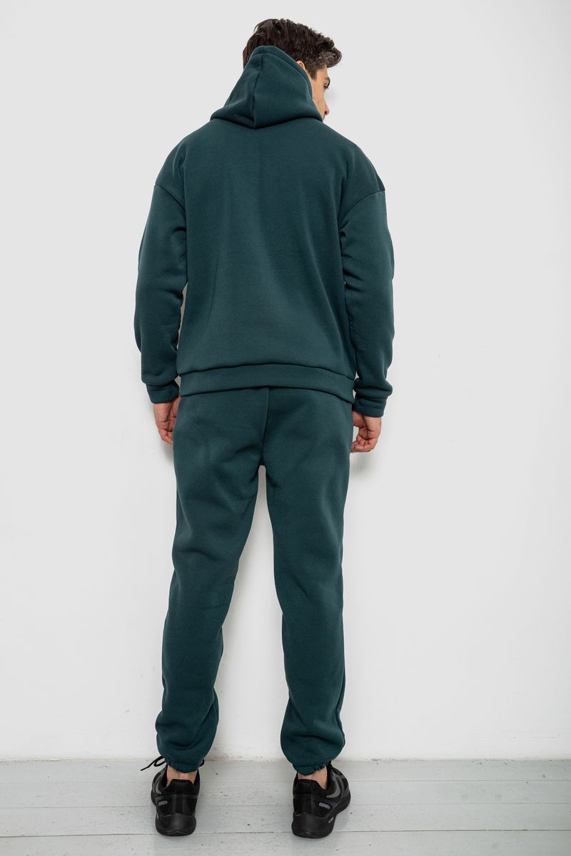 Спортивный костюм мужской на флисе, цвет зеленый, 238R029 — изображение 4
